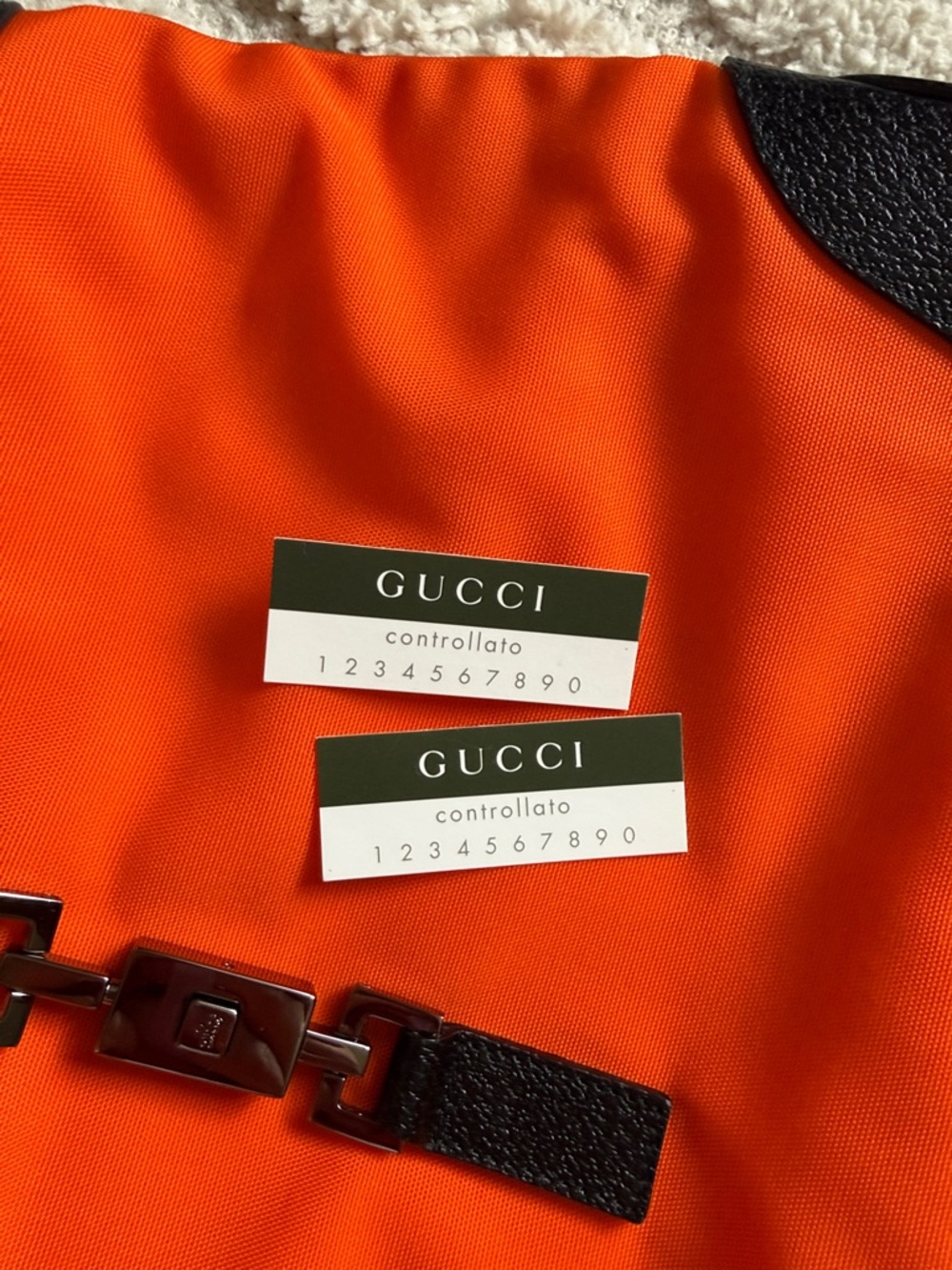 S/S 1999 GUCCI Jackie Tom Ford Runway Campaign Nylon Orange Las Vegas Hippies - Picture 2 of 11